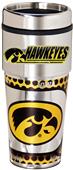 NCAA Iowa Travel Tumbler Hi-Def Metallic Graphics