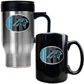 NFL Carolina Panthers Travel Mug & Coffee Mug Set