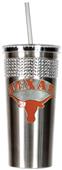 NCAA Texas Longhorns Stainless Bling Tumbler Straw