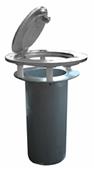 3.5" Floor Sleeves & Hinged Cover Brass or Chrome