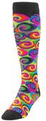 Twin City Krazisox Over Calf Neon Swirls Socks Twin City Krazisox Over Calf Neon Swirls Socks