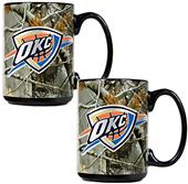 NBA Oklahoma City Thunder 2pc Open Field Mug Set