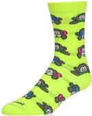 Twin City Krazisox Neon Monkeys Mini Crew Socks Twin City Krazisox Neon Monkeys Mini Crew Socks