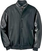 North End Mens Melton Leather Jacket