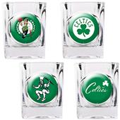 NBA Boston Celtics 4pc Collector's Shot Glass Set