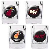 NBA Miami Heat 4pc Collector's Shot Glass Set