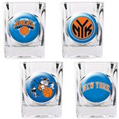 NBA New York Knicks 4pc Collector's Shot Glass Set