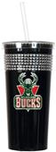 NBA Milwaukee Bucks 16oz Bling Tumbler w/ Straw