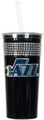 NBA Utah Jazz 16oz Bling Tumbler w/ Straw