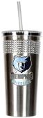 NBA Memphis Grizzlies Bling Tumbler w/ Straw
