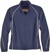 North End Ladies Woven Twill Athletic Jacket