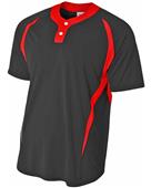 A4 2-Button Color Blocked Henley Baseball Jerseys A4 2-Button Color Blocked Henley Baseball Jerseys
