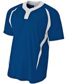 A4 2-Button Color Blocked Henley Baseball Jerseys A4 2-Button Color Blocked Henley Baseball Jerseys