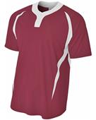 A4 2-Button Color Blocked Henley Baseball Jerseys A4 2-Button Color Blocked Henley Baseball Jerseys