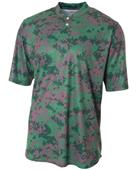 A4 Camo 2-Button Henley Baseball Jerseys A4 Camo 2-Button Henley Baseball Jerseys