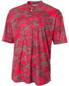 A4 Camo 2-Button Henley Baseball Jerseys A4 Camo 2-Button Henley Baseball Jerseys