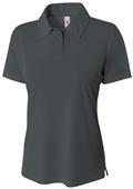 A4 Women's Solid Interlock Polo Shirts A4 Women's Solid Interlock Polo Shirts