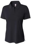 A4 Women's Solid Interlock Polo Shirts A4 Women's Solid Interlock Polo Shirts