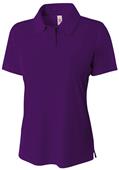A4 Women's Solid Interlock Polo Shirts CO A4 Women's Solid Interlock Polo Shirts CO