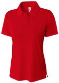 A4 Women's Solid Interlock Polo Shirts A4 Women's Solid Interlock Polo Shirts