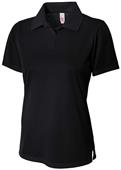 A4 Women's Textured Polo Shirts with Johnny Collar A4 Women's Textured Polo Shirts with Johnny Collar