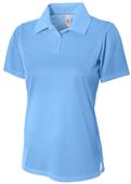 A4 Women's Textured Polo Shirts w/Johnny Collar CO A4 Women's Textured Polo Shirts w/Johnny Collar CO