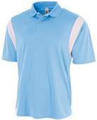 A4 Adult Color Blocked Polo Shirt with Knit Collar A4 Adult Color Blocked Polo Shirt with Knit Collar