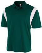 A4 Adult Color Blocked Polo Shirt with Knit Collar A4 Adult Color Blocked Polo Shirt with Knit Collar