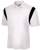 A4 Adult Color Blocked Polo Shirt with Knit Collar A4 Adult Color Blocked Polo Shirt with Knit Collar