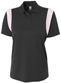 A4 Women's Color Blocked Polo Shirt w/ Knit Collar A4 Women's Color Blocked Polo Shirt w/ Knit Collar