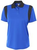 A4 Women's Color Blocked Polo Shirt w/ Knit Collar A4 Women's Color Blocked Polo Shirt w/ Knit Collar