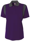 A4 Women's Color Blocked Polo Shirt w/ Knit Collar A4 Women's Color Blocked Polo Shirt w/ Knit Collar