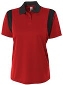 A4 Women's Color Blocked Polo Shirt w/ Knit Collar A4 Women's Color Blocked Polo Shirt w/ Knit Collar