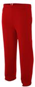 A4 Adult Open Bottom Pocketed Fleece Pants A4 Adult Open Bottom Pocketed Fleece Pants