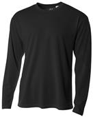 A4 Adult Long Sleeve Crew Birds Eye Mesh T-Shirts A4 Adult Long Sleeve Crew Birds Eye Mesh T-Shirts