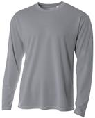 A4 Adult LS Crew Birds Eye Mesh T-Shirts CO A4 Adult LS Crew Birds Eye Mesh T-Shirts CO