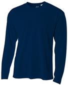 A4 Adult Long Sleeve Crew Birds Eye Mesh T-Shirts A4 Adult Long Sleeve Crew Birds Eye Mesh T-Shirts