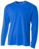 A4 Adult Long Sleeve Crew Birds Eye Mesh T-Shirts A4 Adult Long Sleeve Crew Birds Eye Mesh T-Shirts