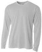 A4 Adult Long Sleeve Crew Birds Eye Mesh T-Shirts A4 Adult Long Sleeve Crew Birds Eye Mesh T-Shirts
