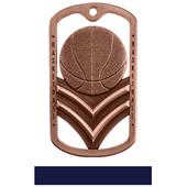 Hasty Awards Dogtag Basketball Medal M-785B Hasty Awards Dogtag Basketball Medal M-785B