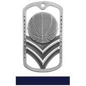 Hasty Awards Dogtag Basketball Medal M-785B Hasty Awards Dogtag Basketball Medal M-785B