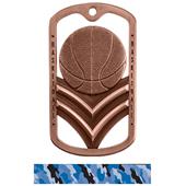 Hasty Awards Dogtag Basketball Medal M-785B Hasty Awards Dogtag Basketball Medal M-785B
