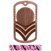 Hasty Awards Dogtag Basketball Medal M-785B Hasty Awards Dogtag Basketball Medal M-785B