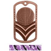 Hasty Awards Dogtag Basketball Medal M-785B Hasty Awards Dogtag Basketball Medal M-785B