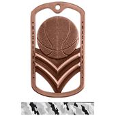 Hasty Awards Dogtag Basketball Medal M-785B Hasty Awards Dogtag Basketball Medal M-785B