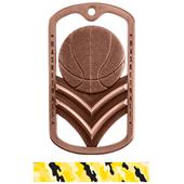 Hasty Awards Dogtag Basketball Medal M-785B Hasty Awards Dogtag Basketball Medal M-785B