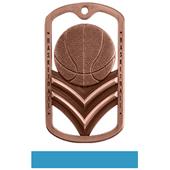 Hasty Awards Dogtag Basketball Medal M-785B Hasty Awards Dogtag Basketball Medal M-785B