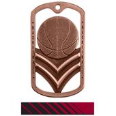 Hasty Awards Dogtag Basketball Medal M-785B Hasty Awards Dogtag Basketball Medal M-785B