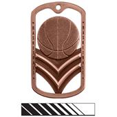 Hasty Awards Dogtag Basketball Medal M-785B Hasty Awards Dogtag Basketball Medal M-785B