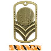 Hasty Awards Dogtag Basketball Medal M-785B